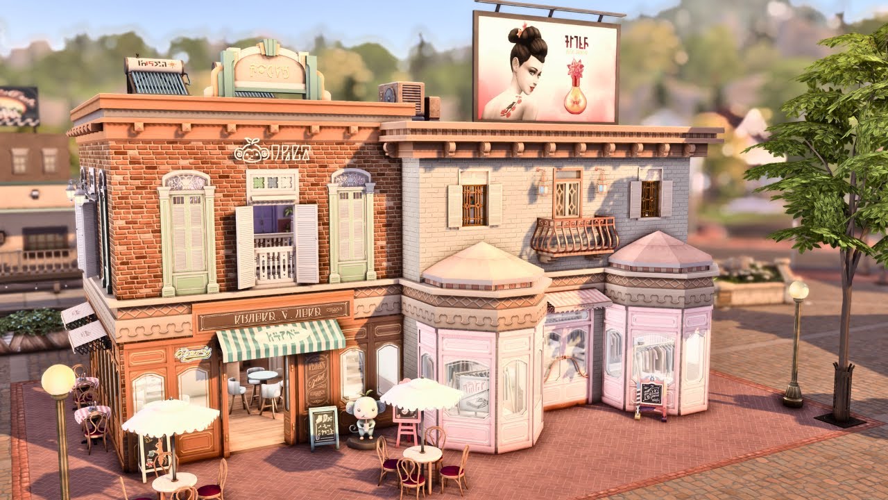 ThrifTea With Cute Apartment 🧋🛍️ The Sims 4 Speed Build | No CC