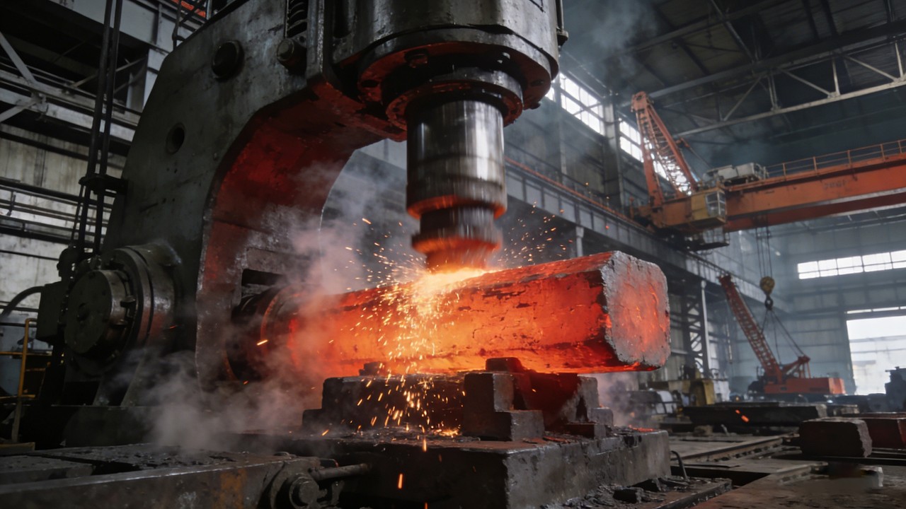 Inside the forging factory Industrial Forging of Wind Turbine Main Shafts #machine #forging #forge
