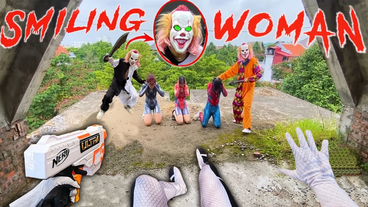 PARKOUR SPIDER-MAN vs SMILING WOMAN in ABANDONED CITY 19.0 😱 | Realistic horror POV