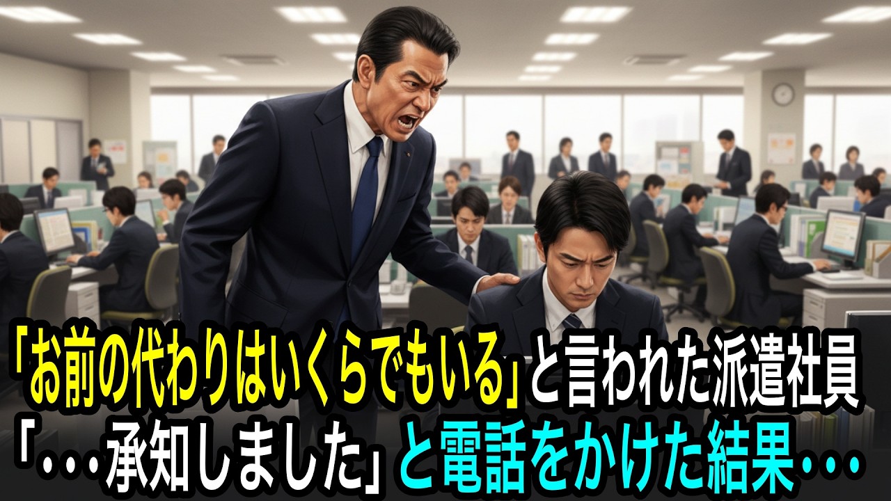 「お前の代わりはいくらでもいる、歯車は黙って回れ」と言われた派遣社員。「承知しました」と電話をかけた結果・・・