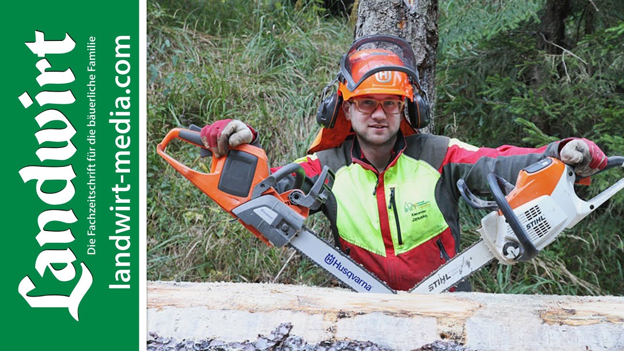 Stihl oder Husqvarna - Akkus&auml;gen im Test | landwirt-media.com