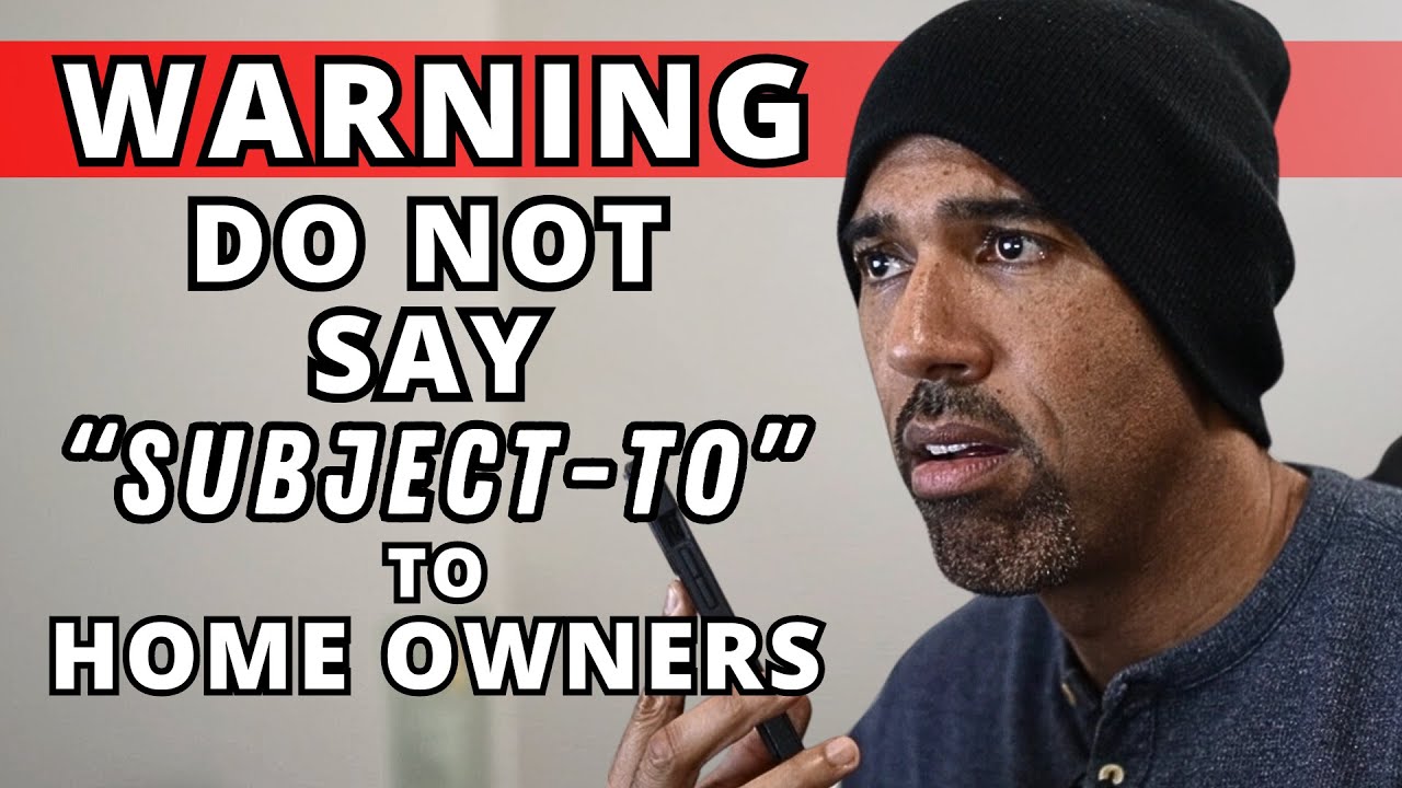 how to negotiate a subject to real estate deal