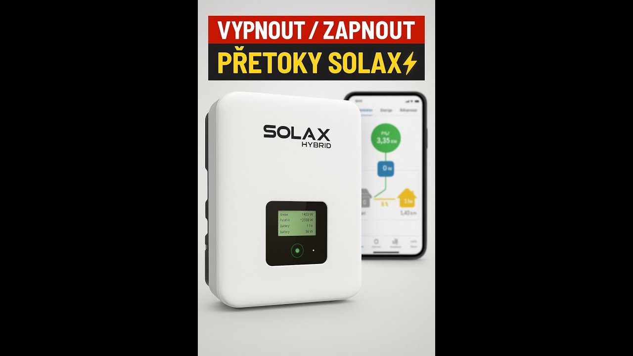 Jak vypnout, zapnout nebo omezit přetoky u měniče Solax ⚡ | Jednoduchý návod krok za krokem