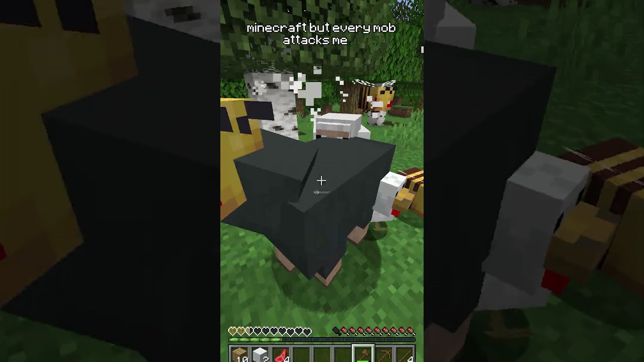 Minecraft, но каждый моб нападает на меня [ХАРДКОР]
