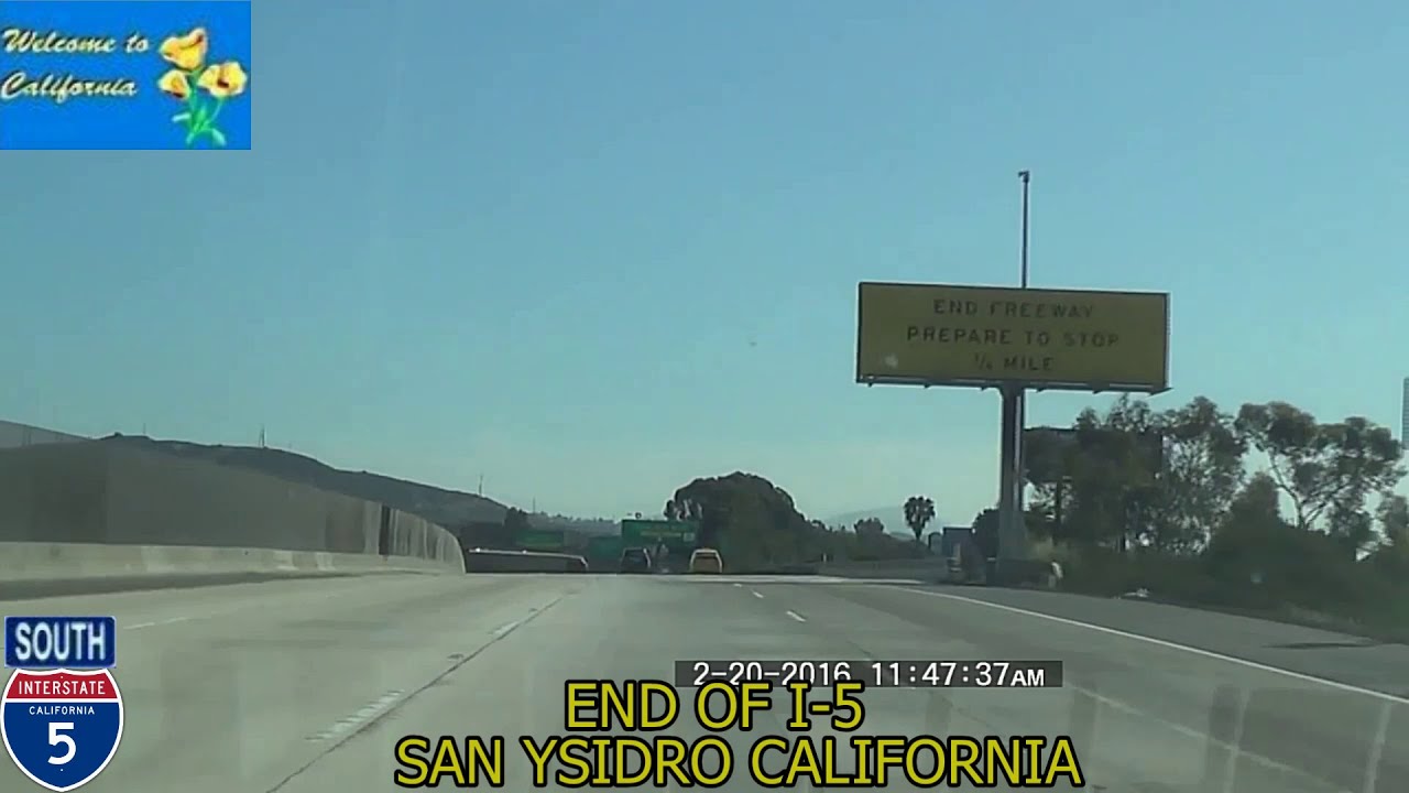 Los Angeles CA to San Diego CA/US Mexico Border 2016 HD