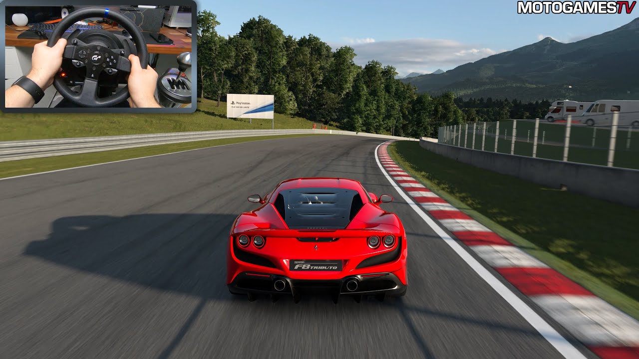 Gran Turismo 7 - 2019 Ferrari F8 Tributo | Thrustmaster T300RS Gameplay [PS5]