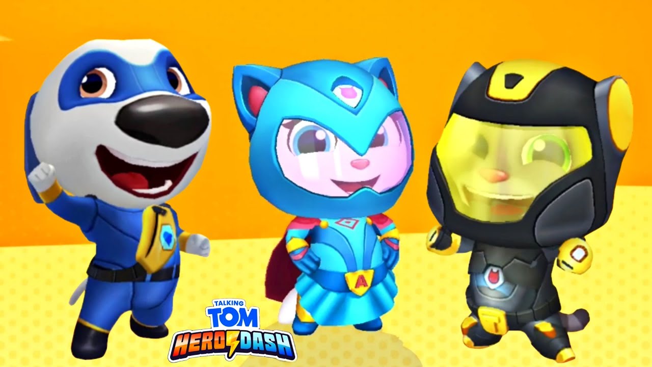 Talking Tom Hero Dash - Tom, Angela, Hank - Full screen - Gameplay, Android - LILU