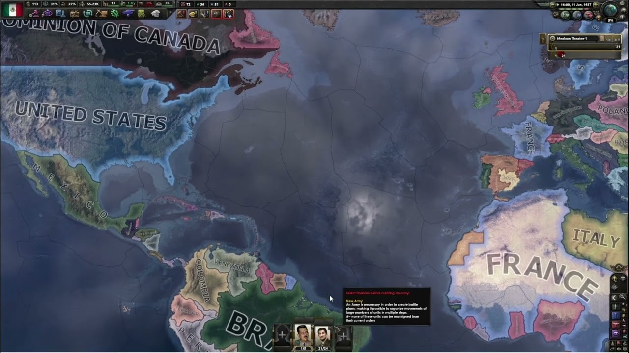 Mexico Triple Achievement Run! New Home of the Revolution, Montezuma & Sunset Invasion | HOI4