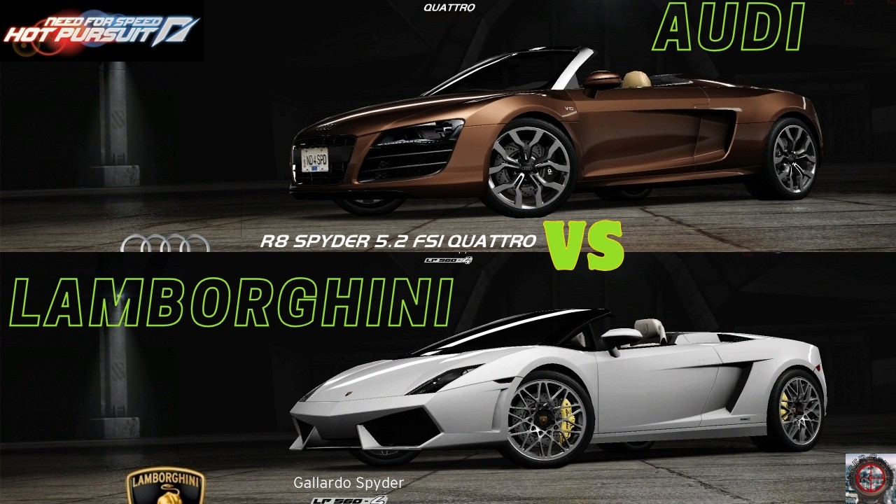 Audi vs Lamborghini - Duel between two supercars | NFS Hot Pursuit