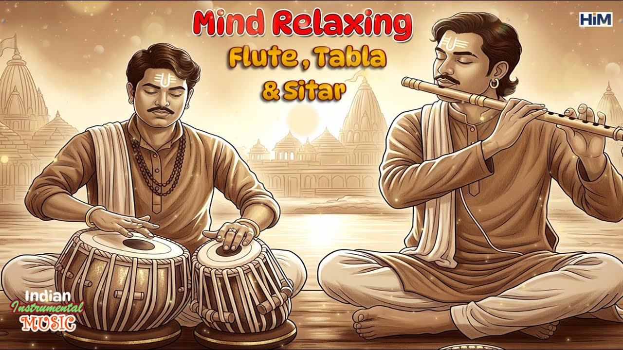 Mind Relaxing Flute Tabla and Sitar Compilation 18 | Hindustani Instrumental Music
