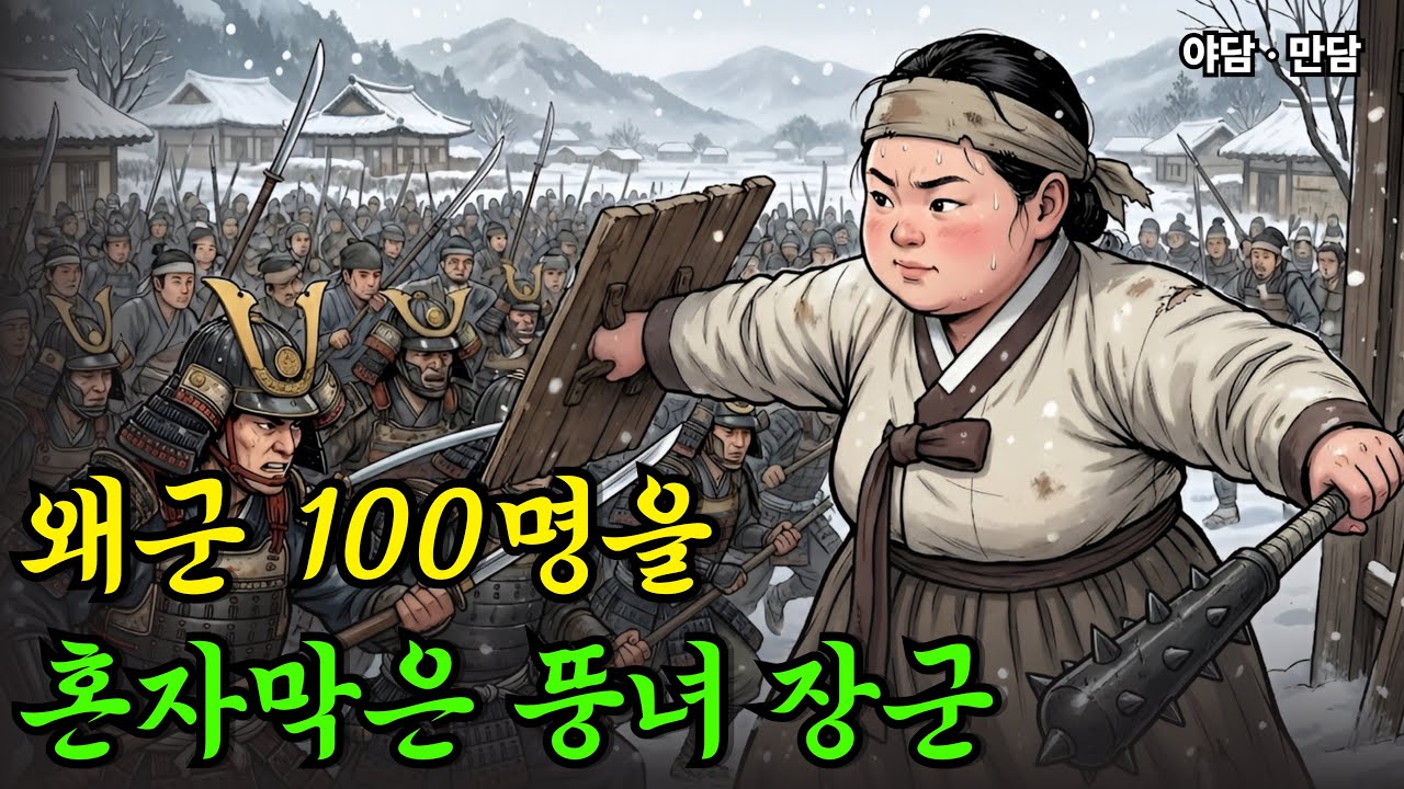 왜군 100명을 무찌르고 마을을 지킨 뚱녀장군 |야담|옛날이야기|사연