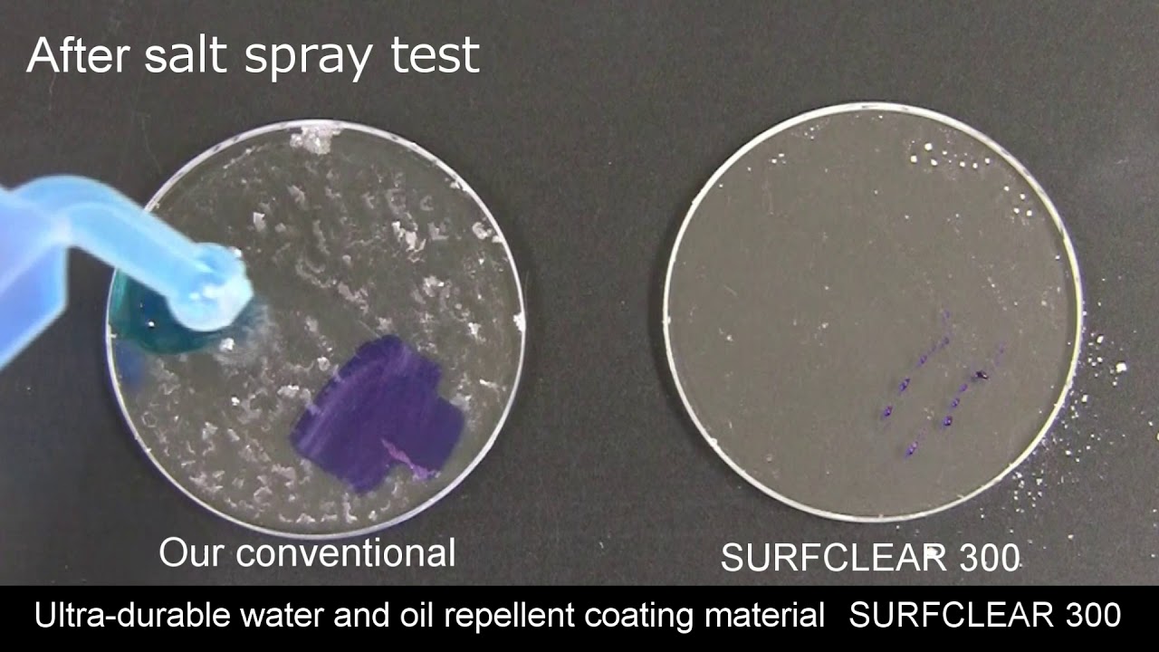 Ultra-durable water and oil repellent coating material  SURFCLEAR 300  Durability Assessments