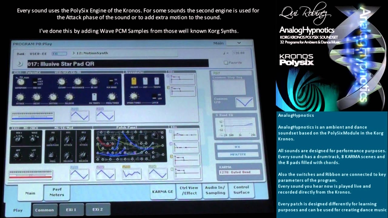 Korg Kronos PolySix Soundset: AnalogHypnotics