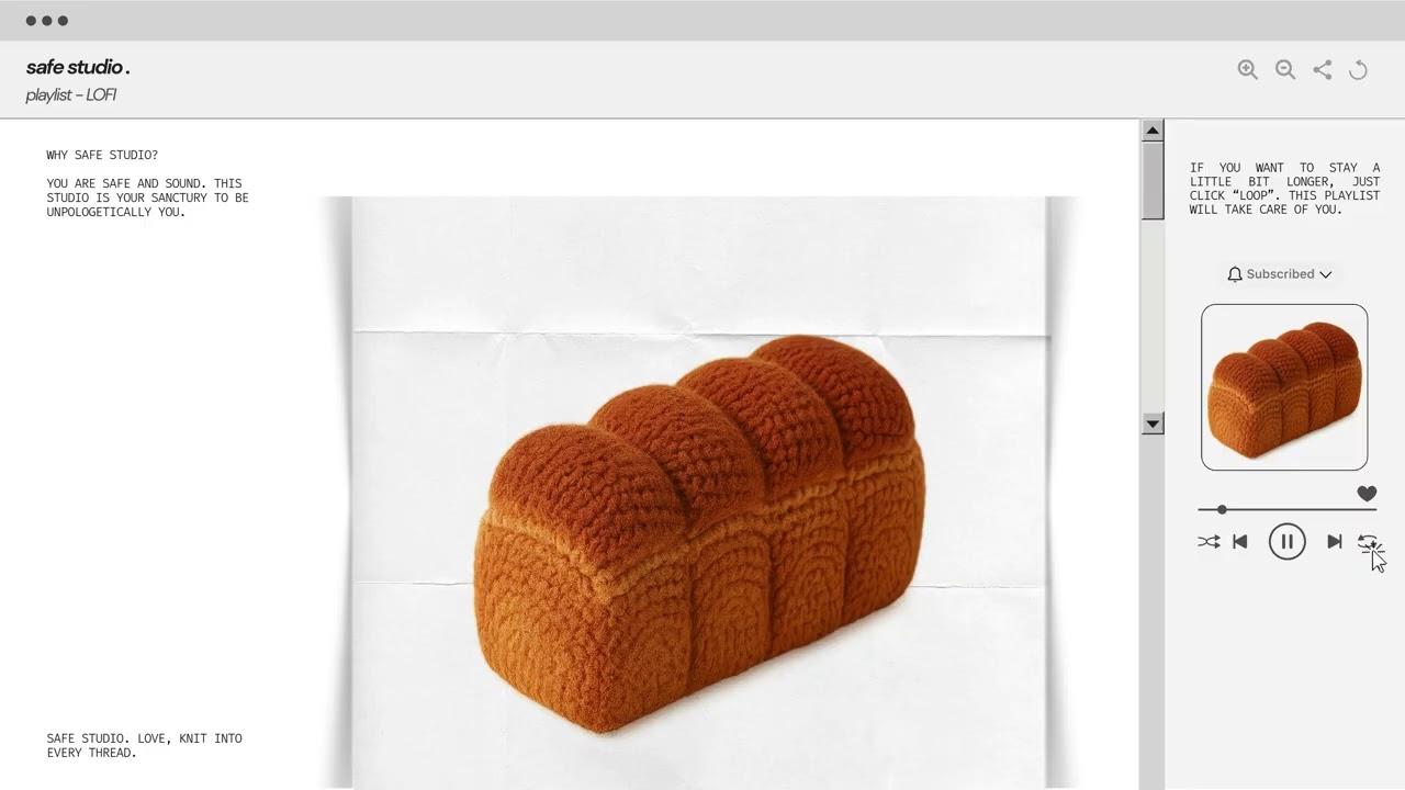 A Loaf of Bread Bakery Lofi Deep Coding 🧠💻 | Focus Music for Programmers (No Lyrics) | safe-studio
