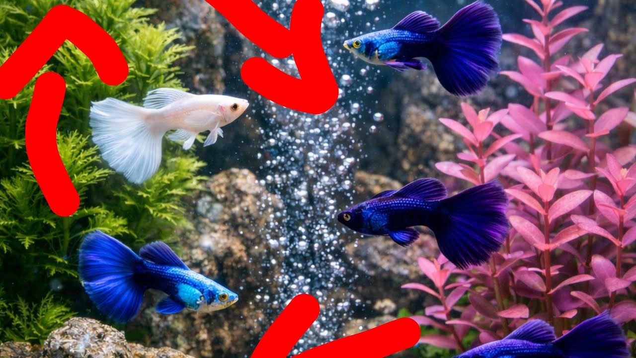 De este guppy salió la genética morada 😱