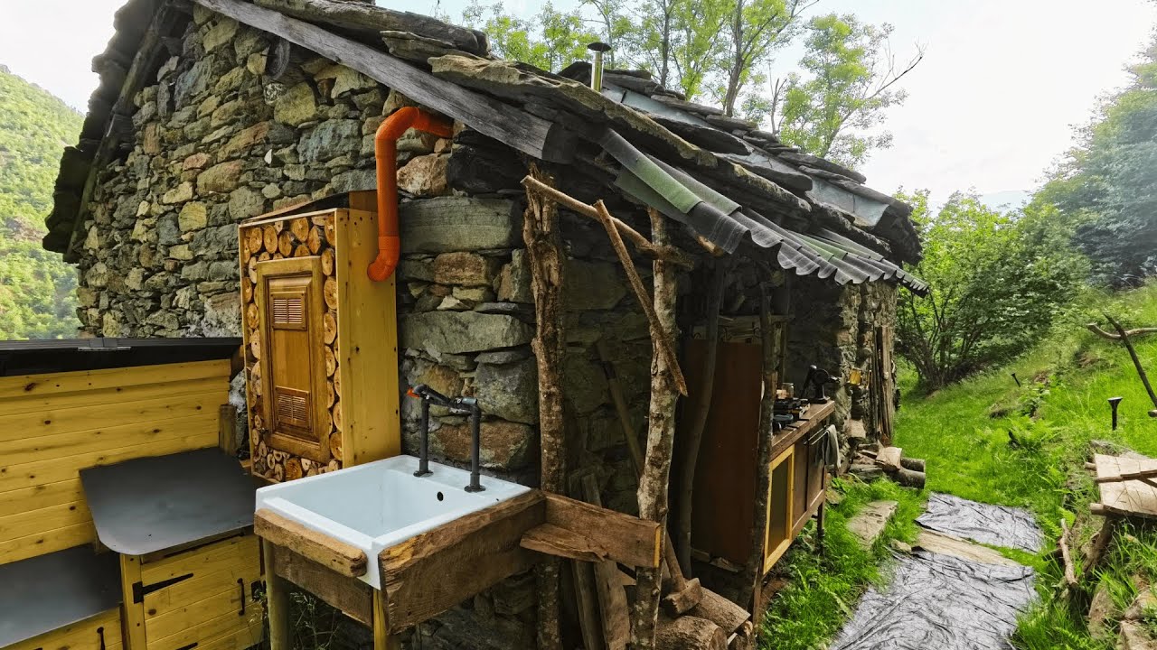 EP 87 | Two Days Alone Building in the Italian Alps | Cabin Life