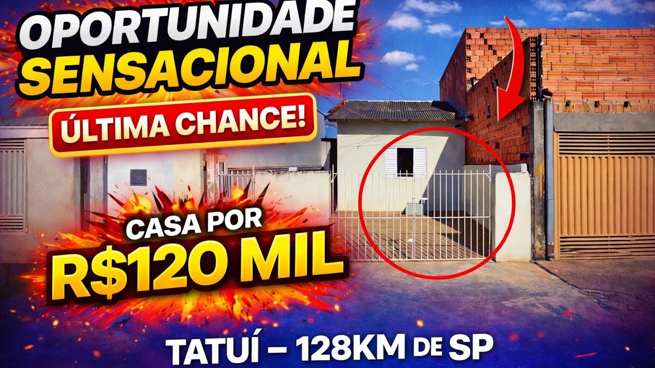 INDISPONÍVEL CASA A VENDA TATUI 120.000#rodrigorosatatui 