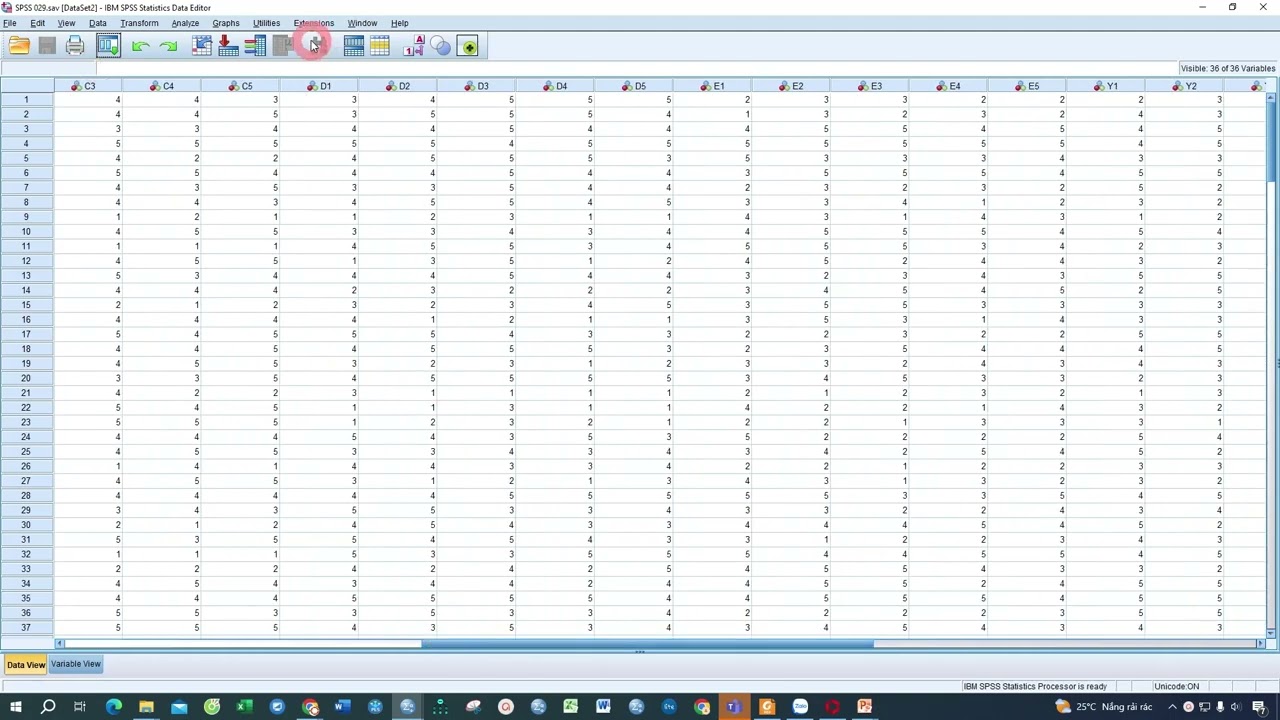 Phân tích EFA SPSS kết quả đẹp với bộ dữ liệu DATA SPSS 029 | Cách để có bộ số liệu chạy EFA đẹp