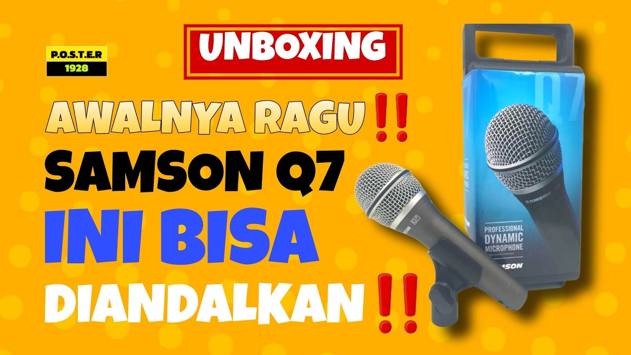 YAKIN MAU PAKAI MIC INI⁉️ UNBOXING SAMSON Q7 YANG COCOK UNTUK PEMULA‼️😎 SOUNDNYA KEREN⁉️