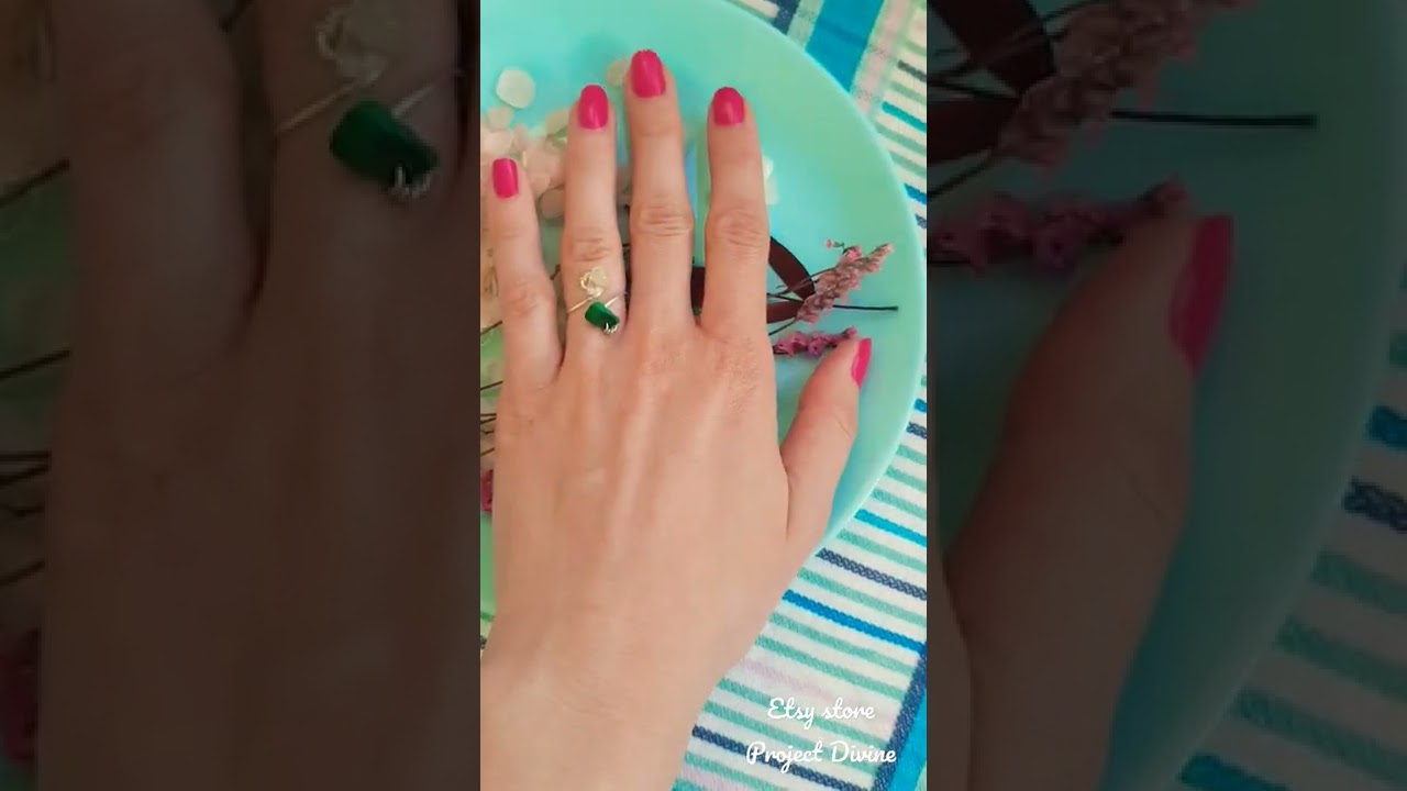 Double Gemstone wire rings-Wire wrapped rings-Wire Jewelry-Unique gift-Custom ring-Project Divine