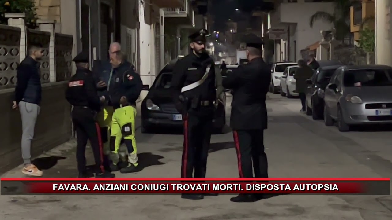 FAVARA  ANZIANI CONIUGI TROVATI MORTI  DISPOSTA AUTOPSIA
