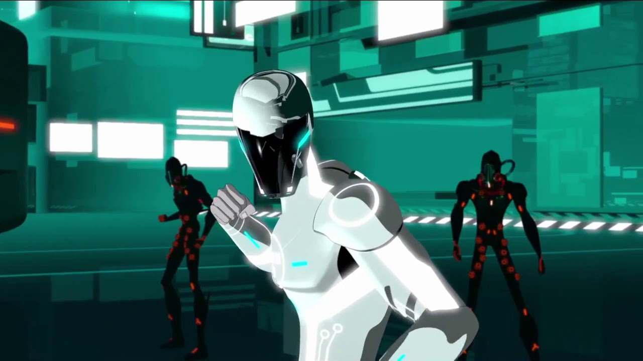 TRON: Uprising | Fight Scene: Power-upgraded Beck (Renegade) vs Paige and Black Guards