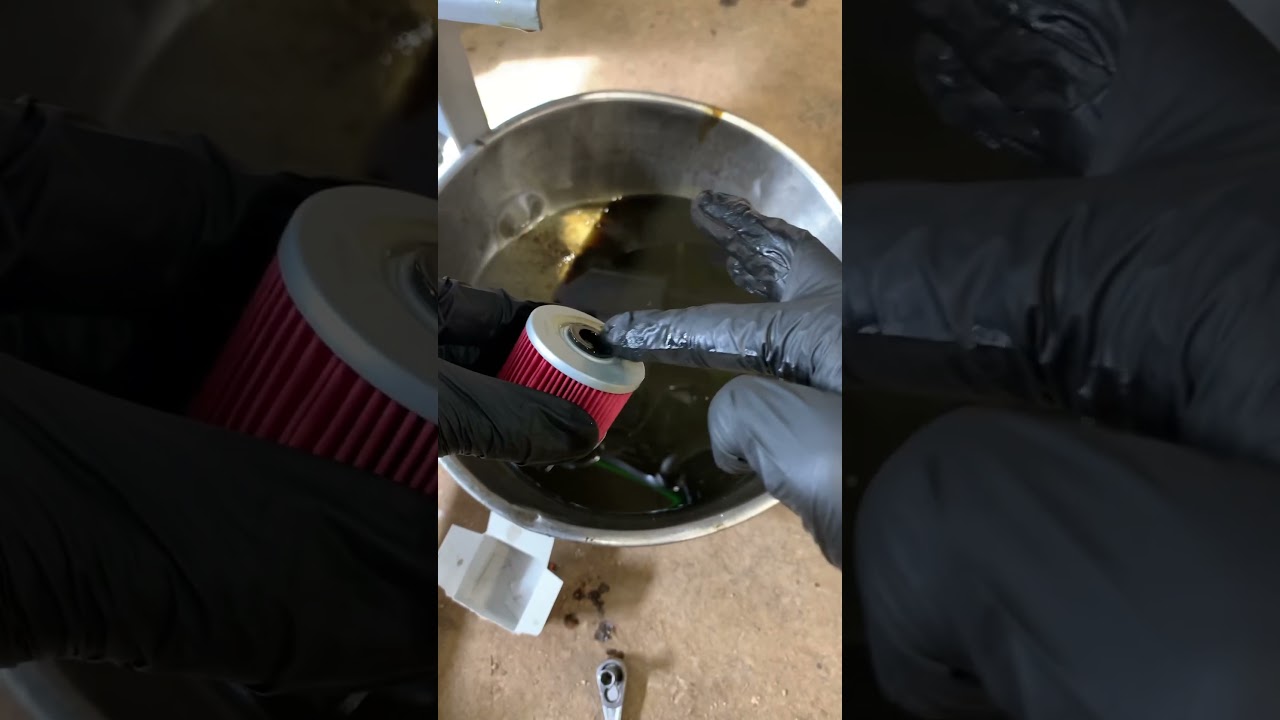 Oil change on my dirt bike 