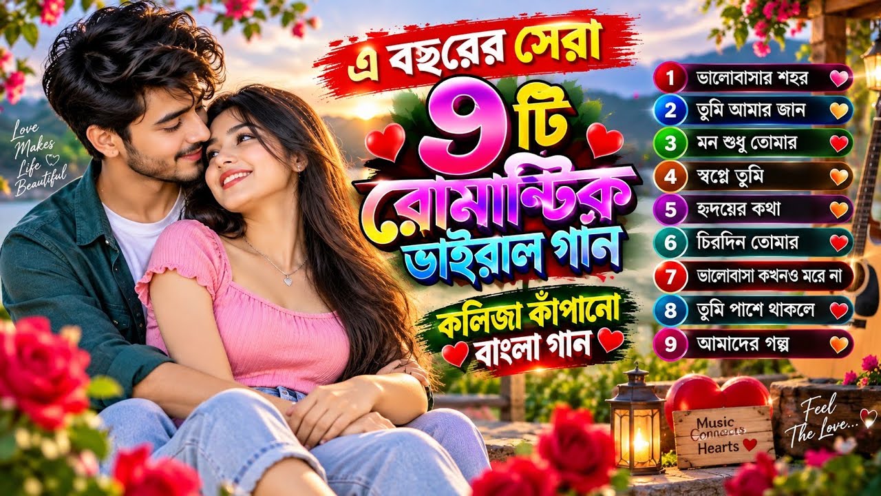 কলিজা কাঁপানো ৯টি রোমান্টিক💘প্রেমের ভাইরাল বাংলা গান 🎧nonstop bangla remix song 
