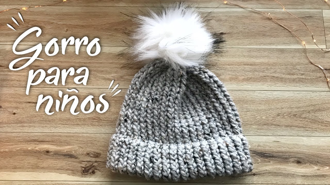 GORRO PARA NIÑOS EN TELAR CIRCULAR | Danii's Ways ♡