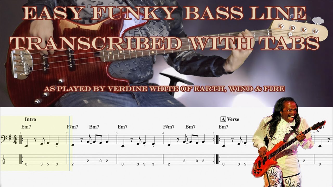 Earth, Wind & Fire - Let's Groove BASS COVER (with Tabs and Sheet)