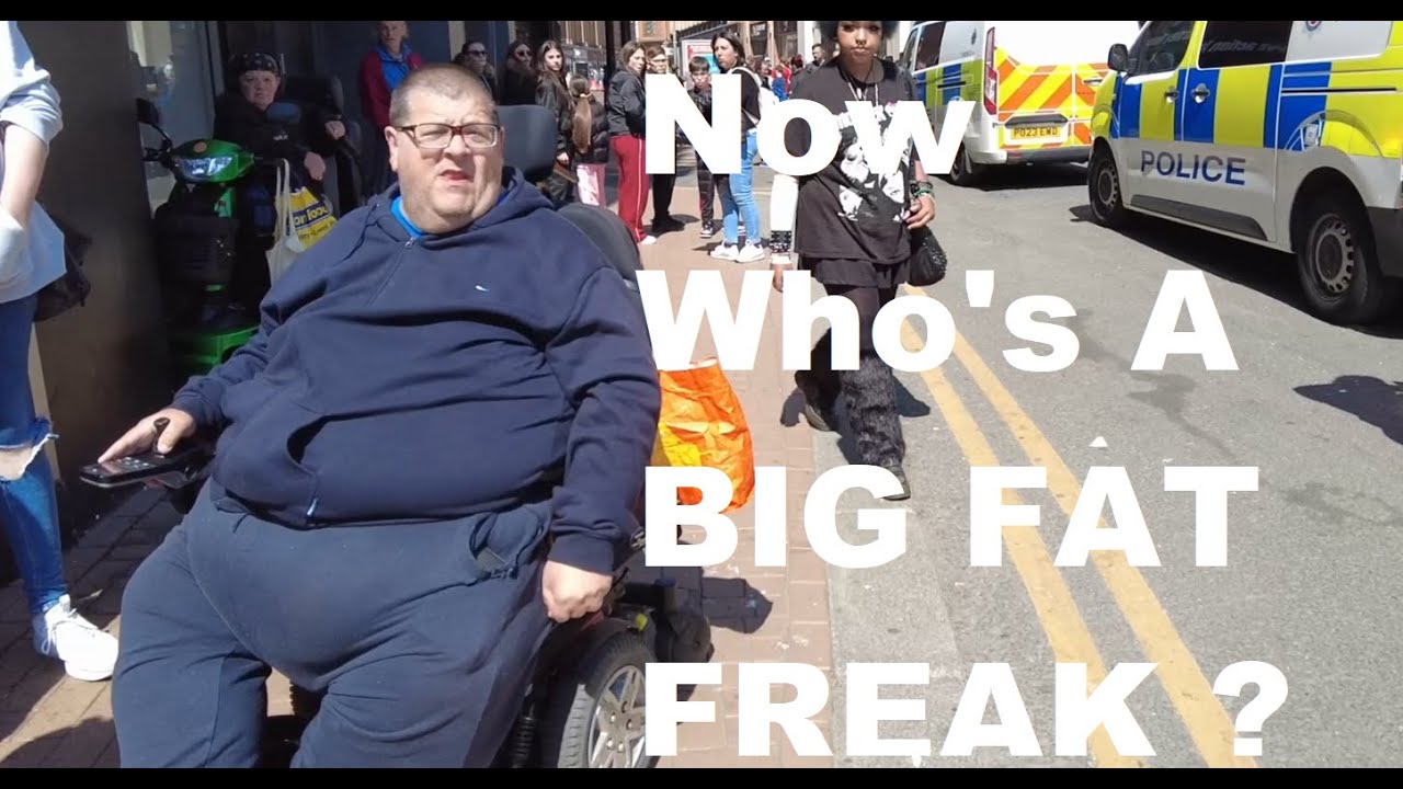 Autistic Bobbie Films an Arrest and Gets Insulted by a Big Fat Slob in a Powerchair #blackpool