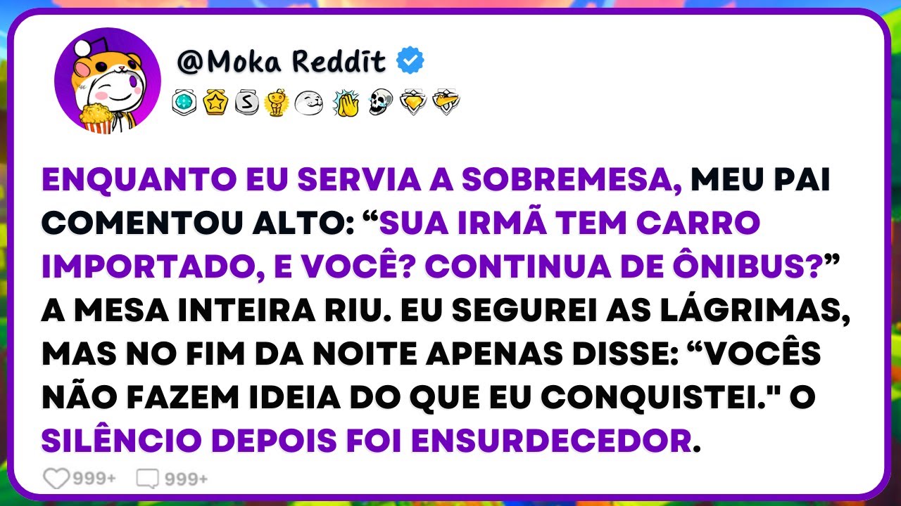 Enquanto Eu Servia A Sobremesa, Meu Pai Disse: “Sua Irmã Tem Carro, E Você Ainda Anda De Ônibus?”