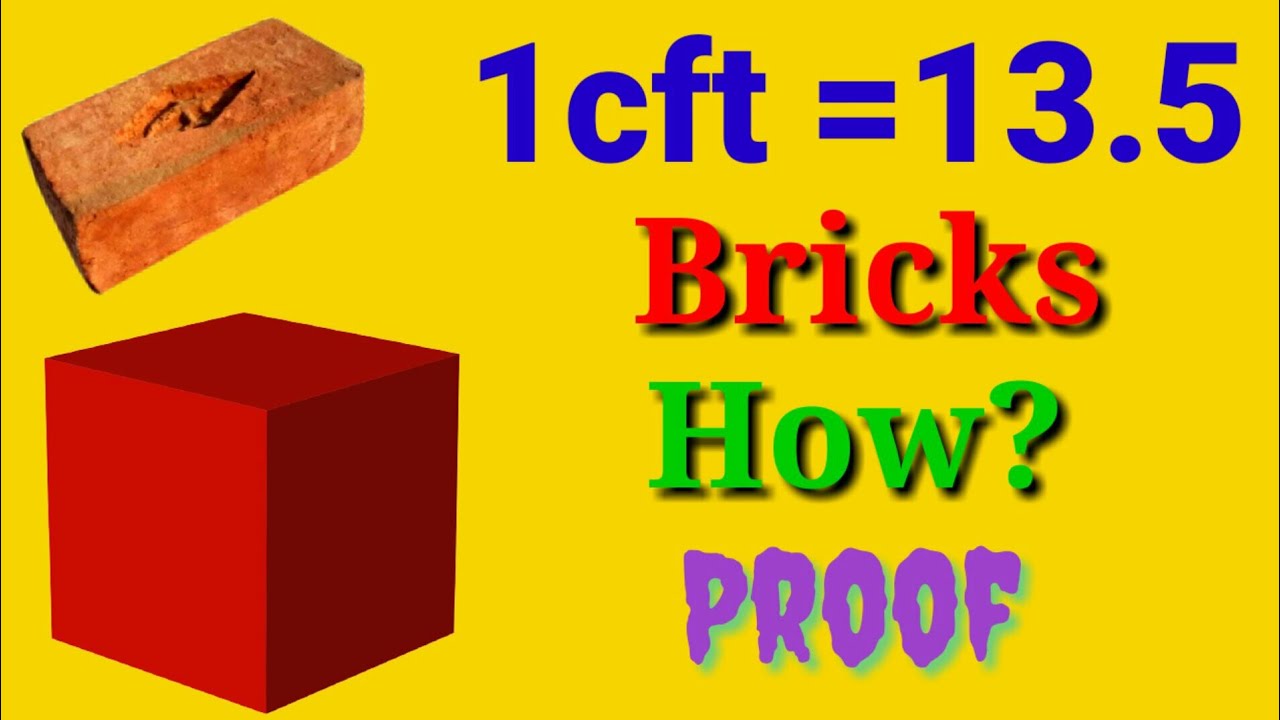 How Do You Calculate Bricks 1cft is 13.5 / Proof of 1cft = 13.5 / Javed Bhatti