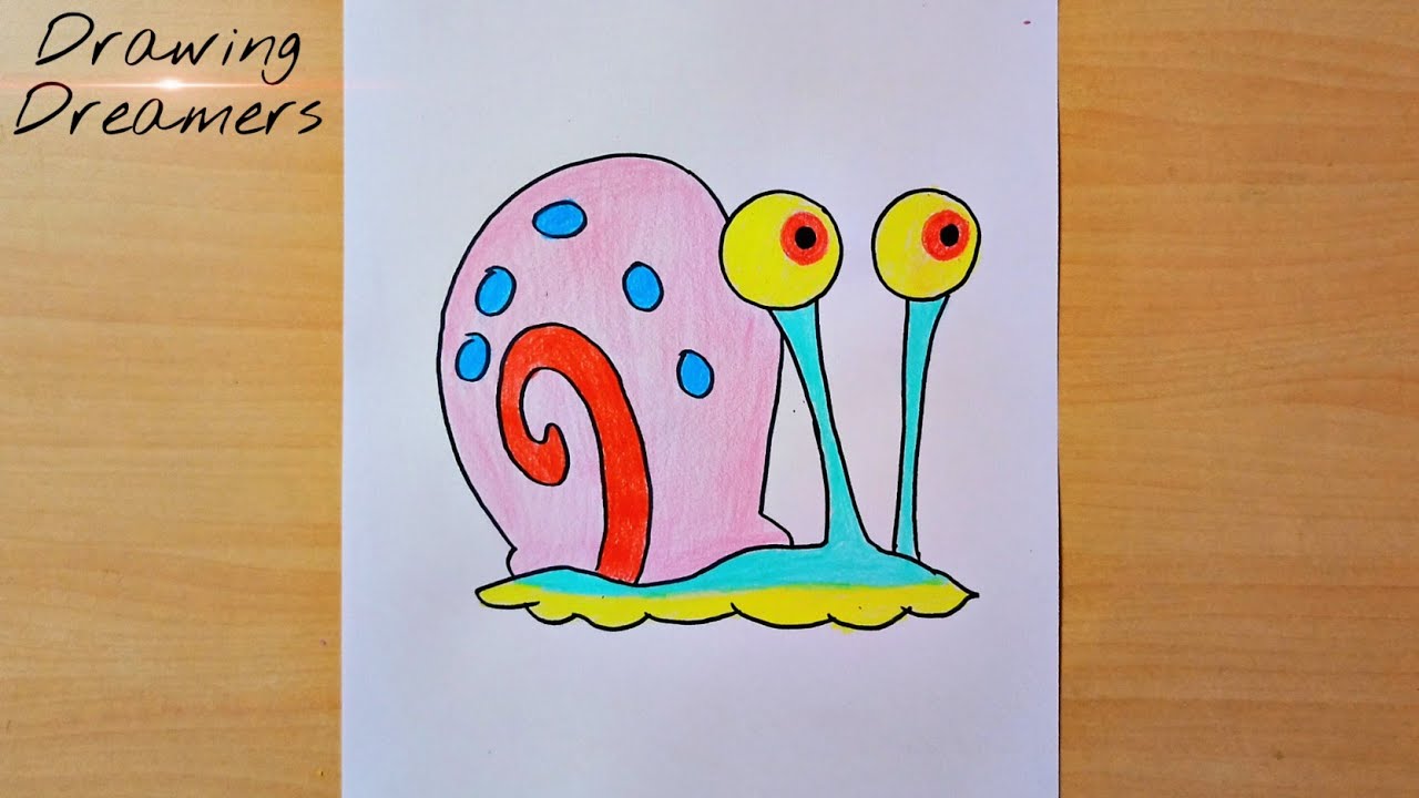How to Draw Gary The Snail From SpongeBob SquarePants