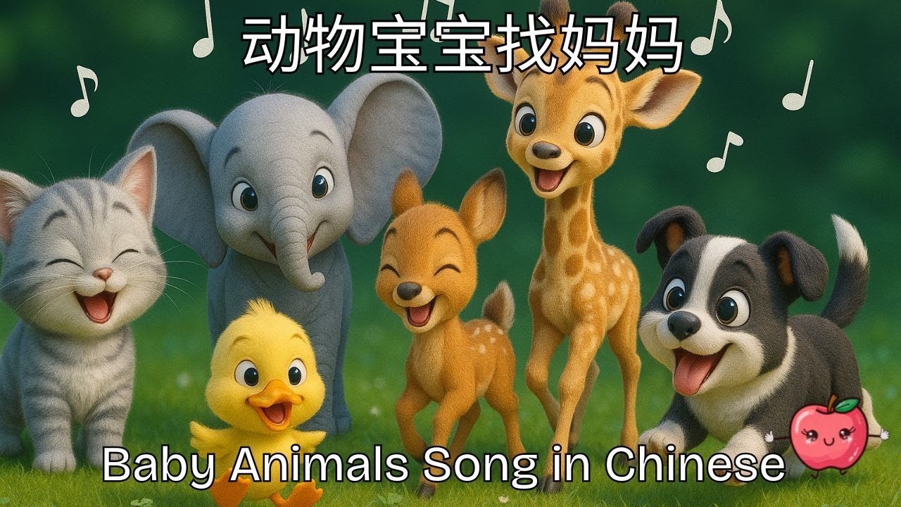 🎵 动物宝宝找妈妈 | Baby Animals & Mama Song in Chinese for Kids Ages 2&ndash;6 | Learn Animal Sounds in Mandarin