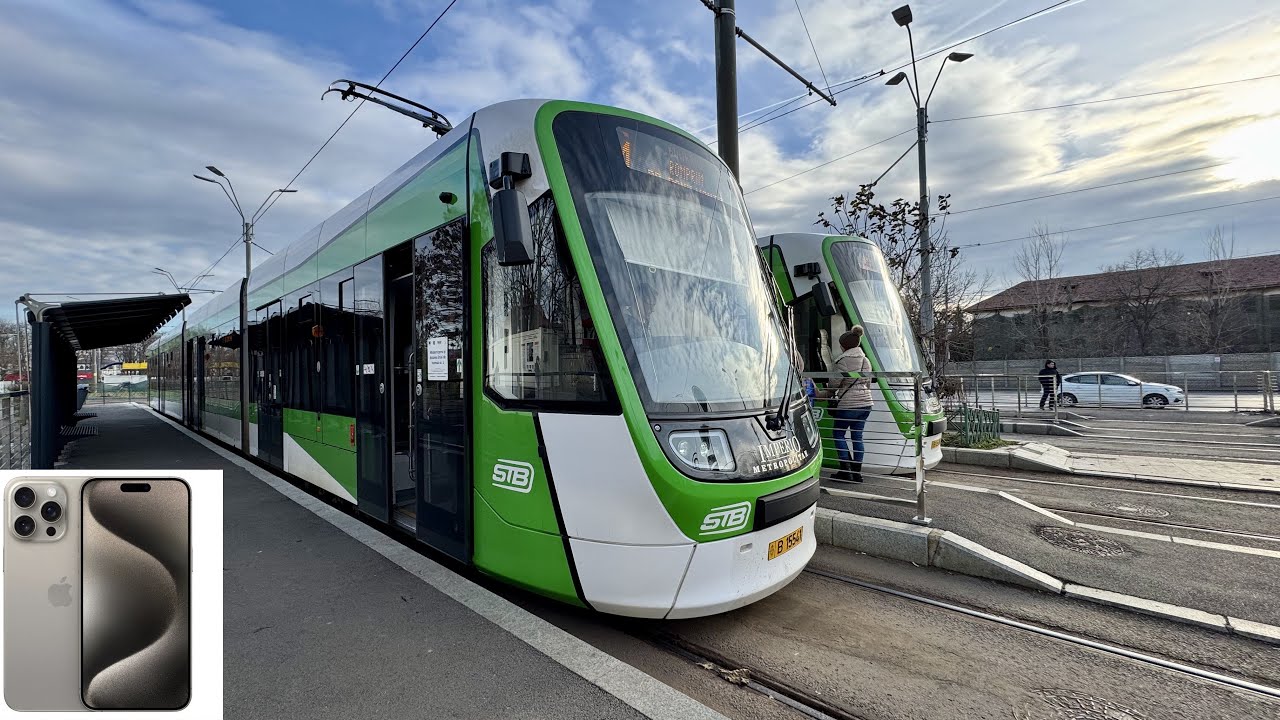 [4K 60fps HDR]Bucharest STB-Astra Imperio Metropolitan Trams running again to Romprim stop(L1 & L10)