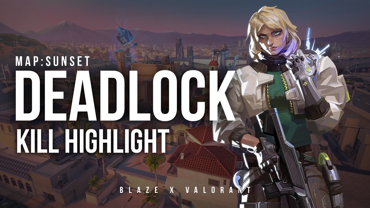 Deadlock Highlights on Sunset Map | Valorant Gameplay