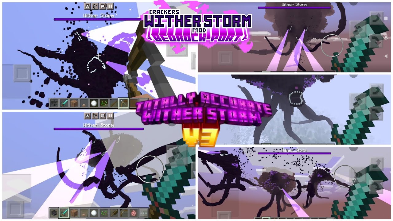 Totally Acurrate Wither Storm -- Crackers Wither Storm Mod Bedrock Port Add-On Minecraft Bedrock PE