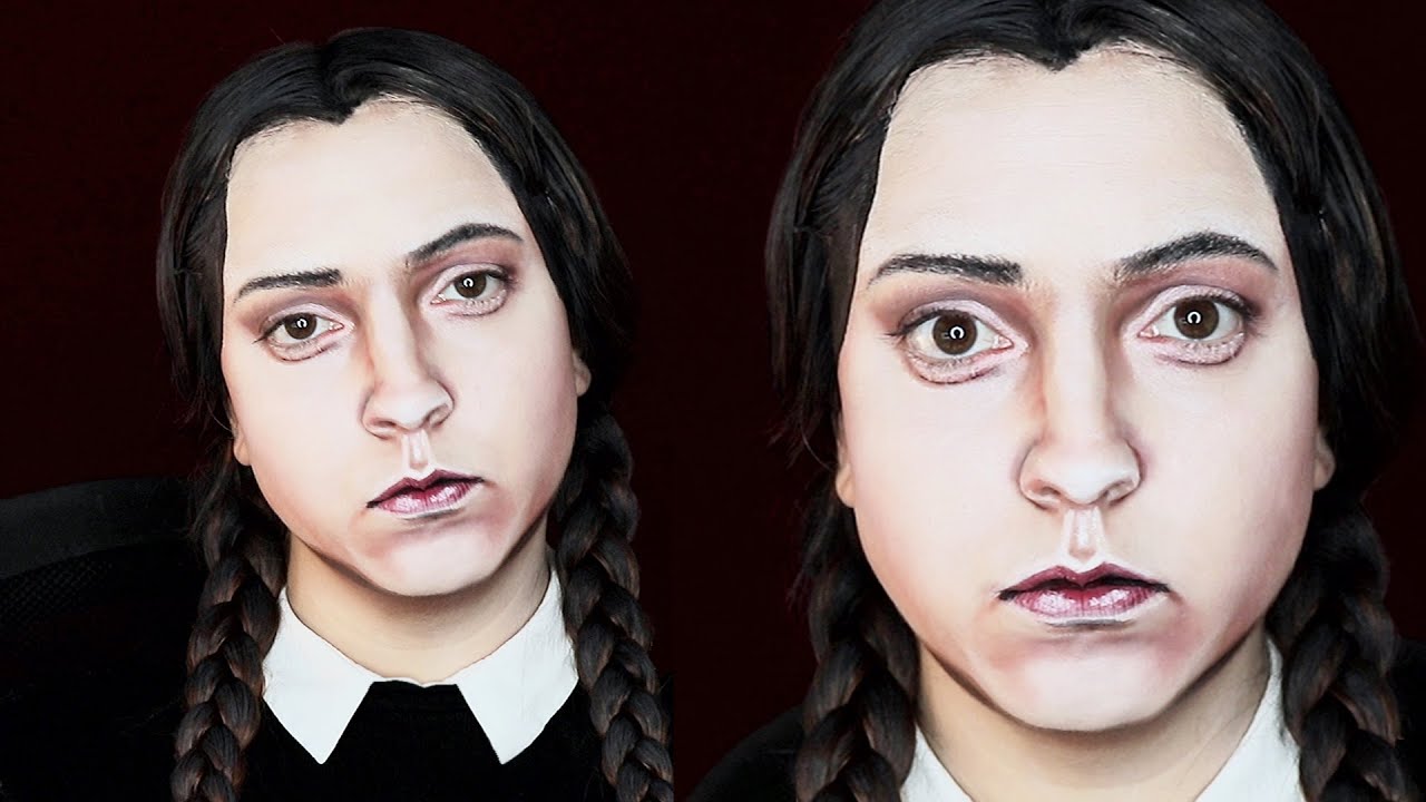 THE ADDAMS FAMILY, WEDNESDAY MAKEUP / MAQUILLAJE MIÉRCOLES - TUTORIAL - The Faceless Queen