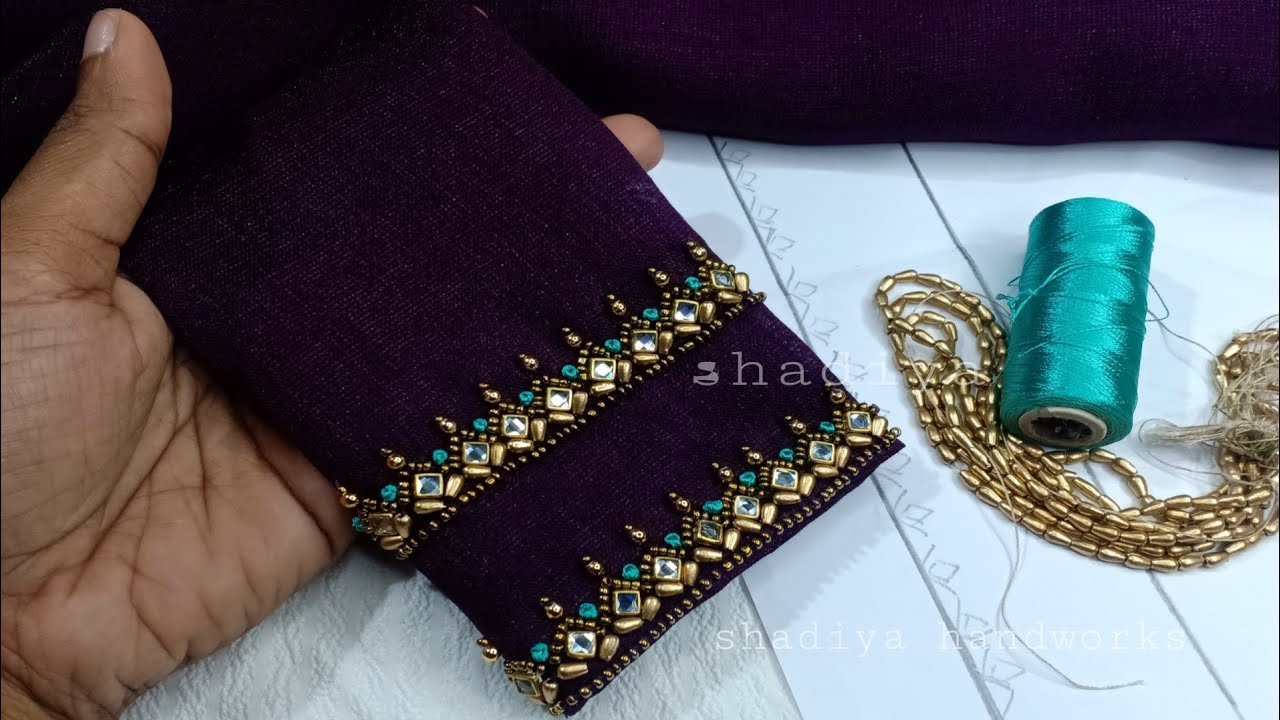 Easy bridal sleeve embroidery with normal needle