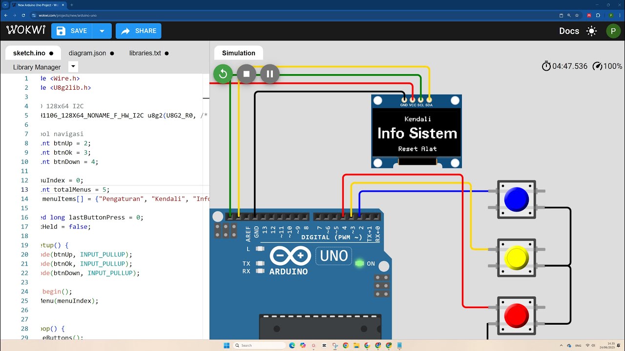 Belajar Program Arduino || ‼️ TUTORIAL PALING MUDAH Buat Menu OLED Arduino dengan Button‼️🔥