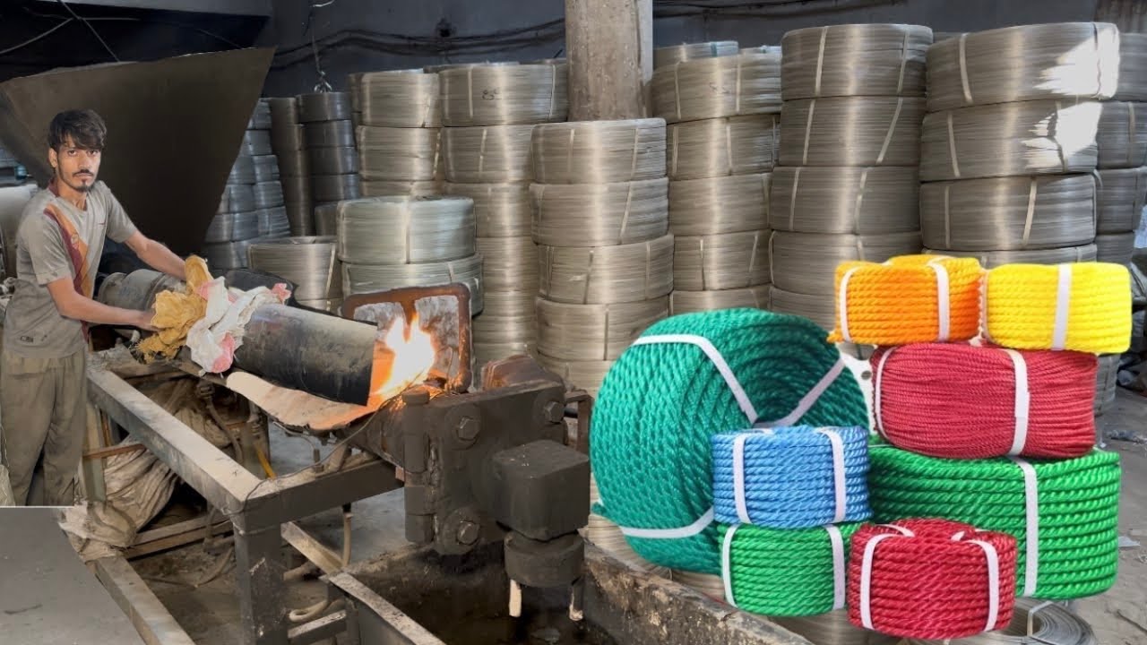 Millions of Waste Recycling PP Woven Bags Convert into New Plastic Rope | Manufactured in Factory
