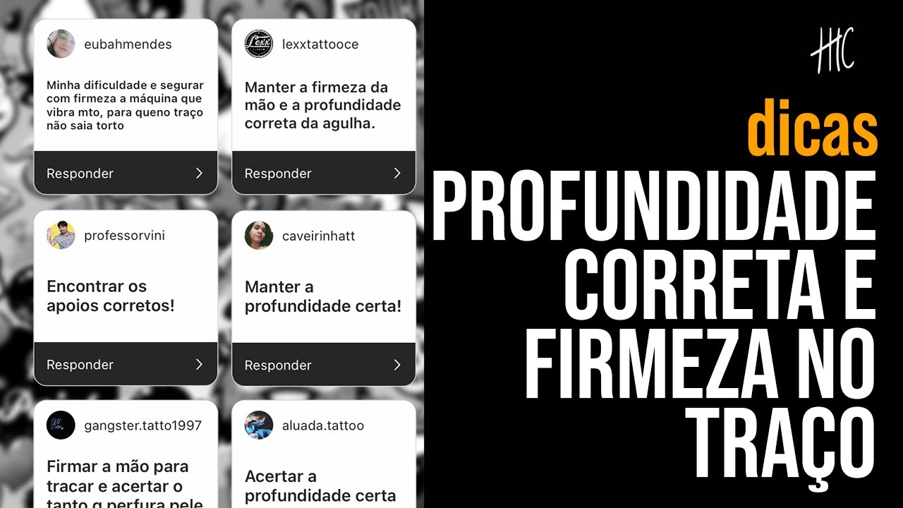 Dicas de Profundidade e Firmeza no traço - dúvidas do Insta