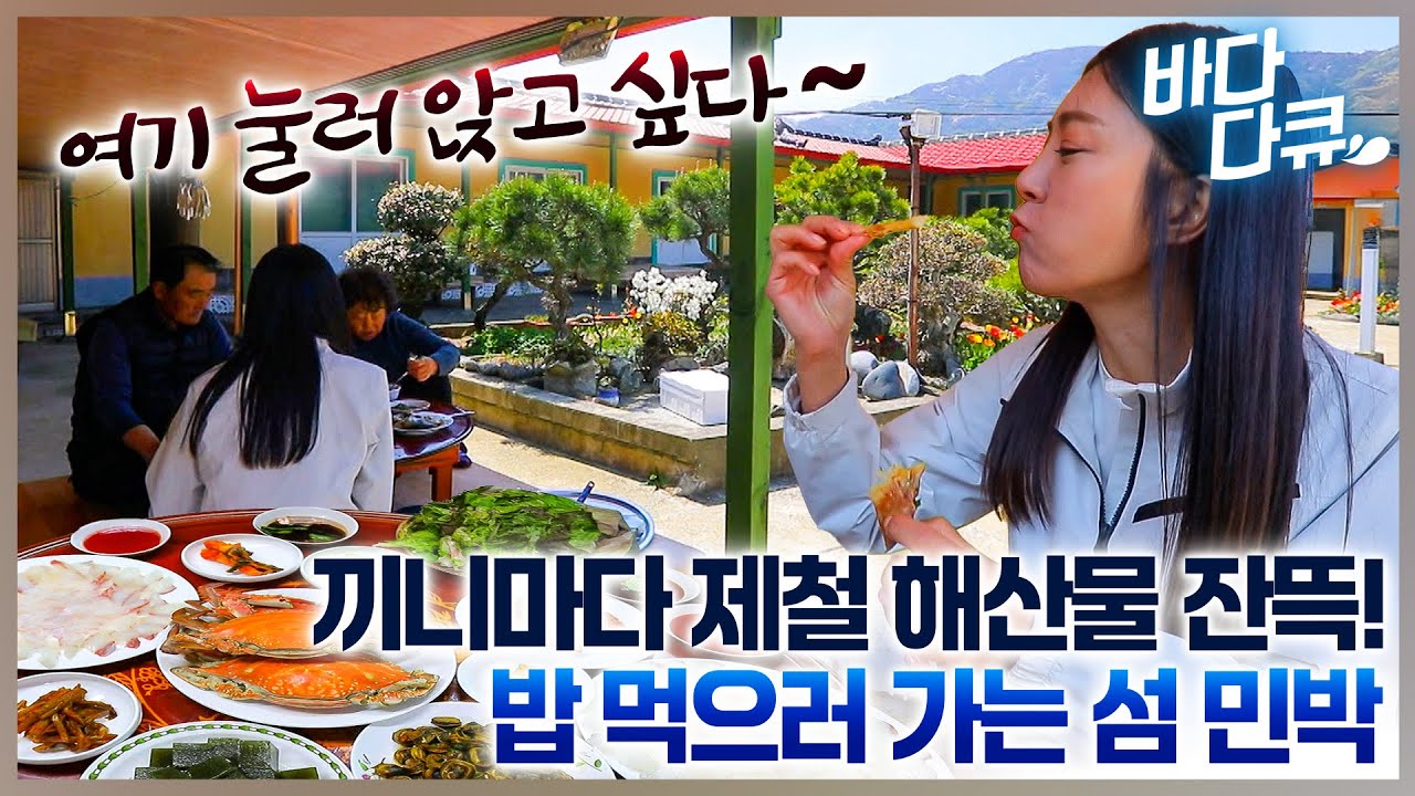 자꾸만 생각나서 다시 올 수밖에 없었다! 해산물 푸짐하게 쌓아주는 밥이 맛있는 민박집! /신안 우이도/#바다다큐