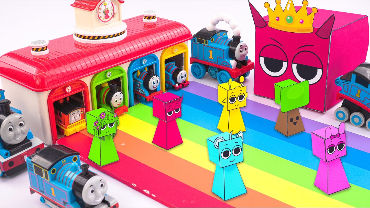 Paper DIY💖 Unboxing INCREDIBOX Blind Box, How to make Color Train ASMR