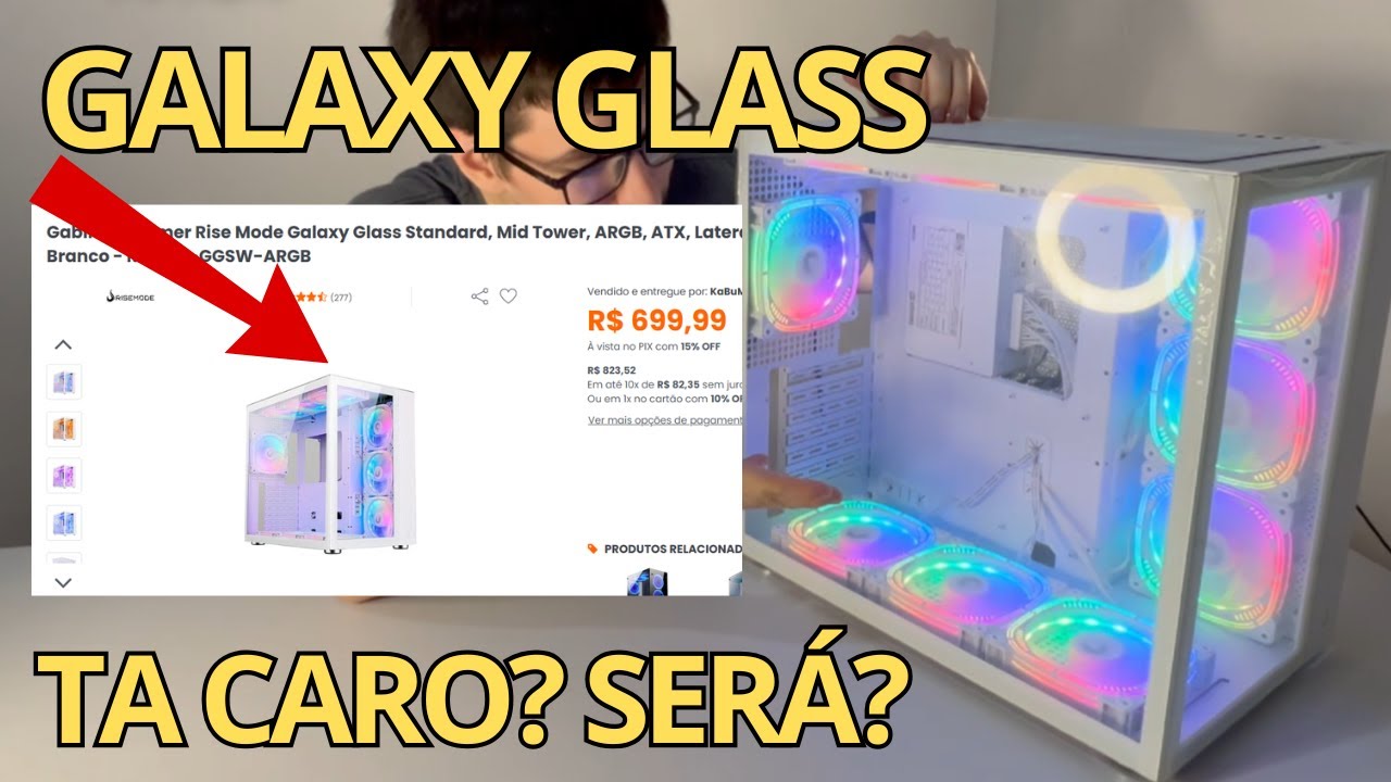 O GABINETE DOS GAMERS! Review COMPLETO do Rise Mode Galaxy Glass Standard | Vale a Pena?