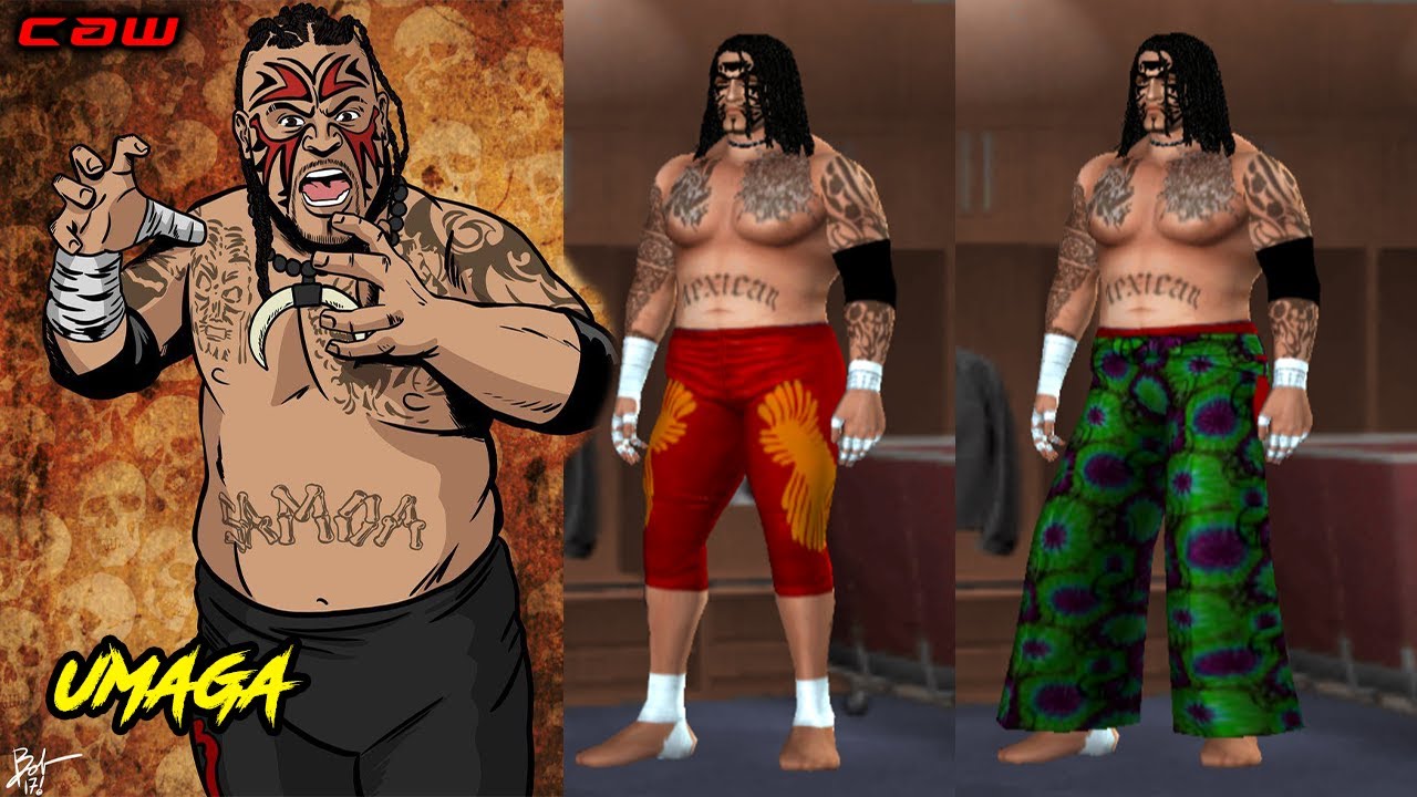 Umaga (Custom Attire) | How to create a wrestler PS2 Svr2011 PSP CAW Formula