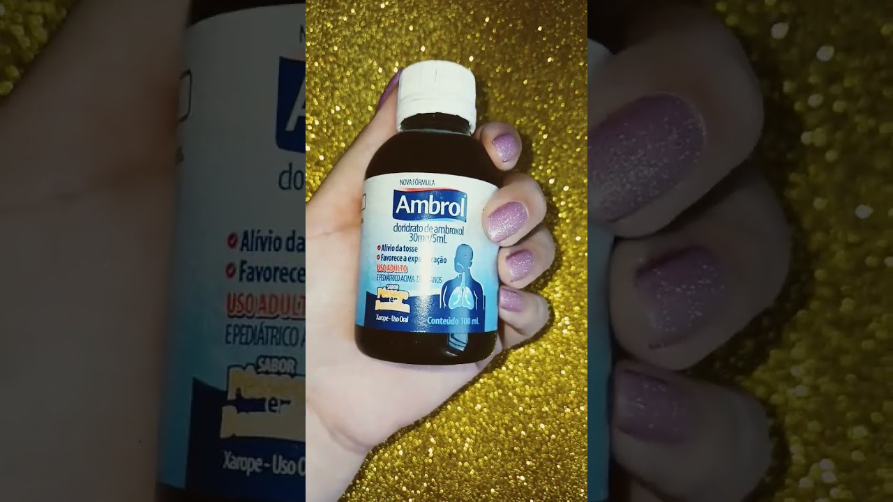 Ambrol Cloridrato de Ambroxol Xarope Al&iacute;vio da Tosse Sabor P&ecirc;ssego e Baunilha Cont&eacute;m 100 ml