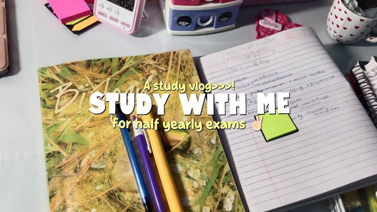 Just me telling how I'll prepare for half yearly exams ✌🏻✨ || indian study vlog || pcb 11th grader 