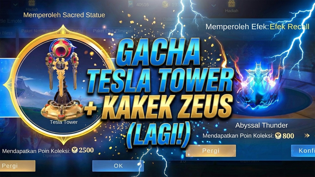 LANJUT GACHA TESLA TOWER